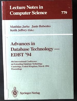 Seller image for Advances in Database Technology - EDBT '94 Lecture Notes in Computer Science 779 for sale by books4less (Versandantiquariat Petra Gros GmbH & Co. KG)