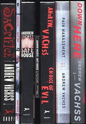 Image du vendeur pour Sacrifice (Inscribed by author); Safe House; Choice of Evil; Pain Management; Down Here (all 1st printings); Safe House: A Collection of the Blues CD mis en vente par Ironwood Hills Books