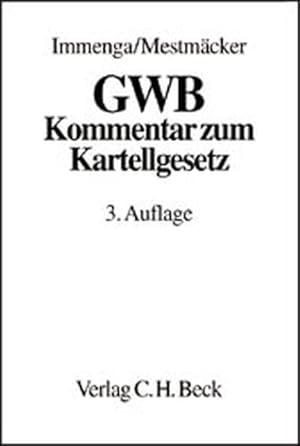 Bild des Verkufers fr Gesetz gegen Wettbewerbsbeschrnkungen (GWB) Kommentar, Rechtsstand: 20000731; Immenga - Mestmcker zum Verkauf von Roland Antiquariat UG haftungsbeschrnkt