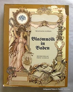 Bild des Verkufers fr Blasmusik in Baden. Geschichte und Gegenwart einer traditionsreichen Blasmusiklandschaft. Freiburg, Fritz Schulz, 1983. 4to. (27 : 21,5 cm). Mit 990 (28 farbigen) Abbildungen. 704 S. Or.-Lwd. mit Schutzumschlag; dieser mit Eckabriss, kl. Randeinrissen u. am Rcken verblasst. (ISBN 3923058020). zum Verkauf von Jrgen Patzer