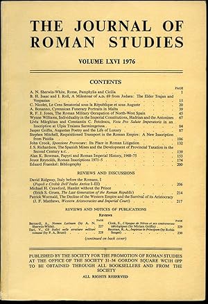Image du vendeur pour The Journal of Roman Studies | Volume LXVI (66) | 1976 mis en vente par Little Stour Books PBFA Member