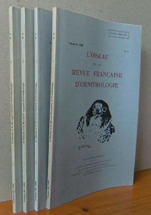 L'OISEAU ET LA REVUE FRANCAISE D'ORNITHOLOGIE. 1990 - Vol. 60; No.1-4; Revue trimestrielle de la ...