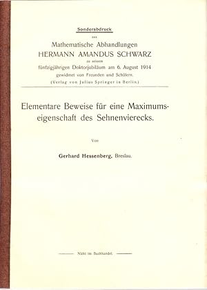 Elementare Beweise für eine Maximumseigenschaft des Sehnenvierecks.