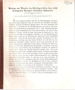 Beitrag zur Theorie des Gleichgewichts eines nicht homogenen flüssigen rotirenden Sphäroids.