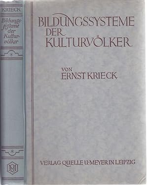 Seller image for Bildungssysteme der Kulturvlker. for sale by Antiquariat Krikl