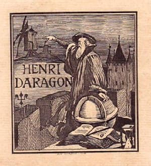 Bild des Verkufers fr Exlibris fr Henry d`Aragon. Original-Radierung von Eugene Courboin. Etwas gebrunt. zum Verkauf von Antiquariat Heinz Tessin