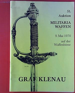 Bild des Verkufers fr 51. Auktion Militaria-Waffen. 9. Mai 1970 auf der Waffenbrse. zum Verkauf von biblion2