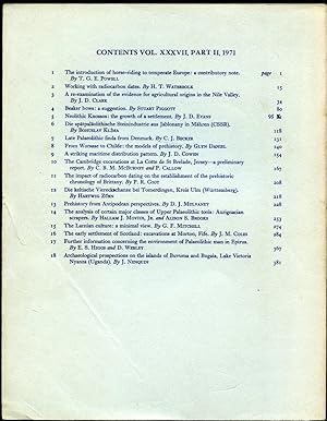 Image du vendeur pour Proceedings of the Prehistoric Society | Volume XXXVII, Part II (37) | December 1971 | Contributions to Prehistoric Archaeology Offered to Grahame Clark mis en vente par Little Stour Books PBFA Member