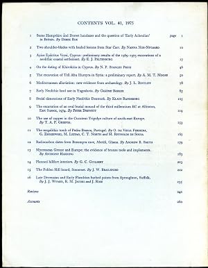 Bild des Verk�ufers f�r Proceedings of the Prehistoric Society | Volume XLI (41) | December 1975 zum Verkauf von Little Stour Books PBFA Member