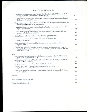 Seller image for Proceedings of the Prehistoric Society | Volume LV (55) | 1989 for sale by Little Stour Books PBFA Member