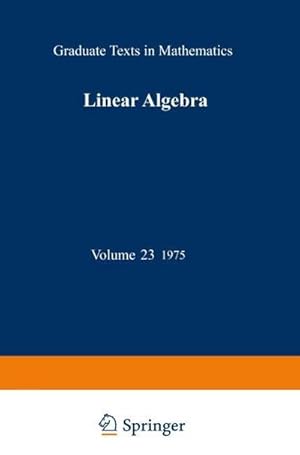 Bild des Verkufers fr Linear Algebra zum Verkauf von AHA-BUCH GmbH