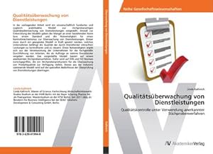 Seller image for Qualittsberwachung von Dienstleistungen : Qualittskontrolle unter Verwendung anerkannter Stichprobenverfahren for sale by AHA-BUCH GmbH