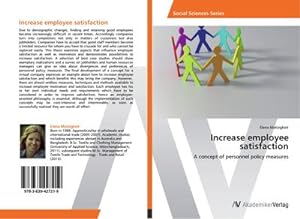Immagine del venditore per Increase employee satisfaction : A concept of personnel policy measures venduto da AHA-BUCH GmbH