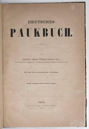Bild des Verkufers fr Deutsches Paukbuch. zum Verkauf von Antiquariat INLIBRIS Gilhofer Nfg. GmbH