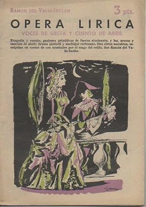 Imagen del vendedor de OPERA LIRICA. VOCES DE GESTA Y CUENTO DE ABRIL. a la venta por Librera Javier Fernndez