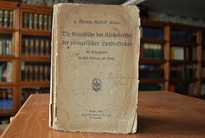 Bild des Verkufers fr Die Grundstze des Kirchenrechts der evangelischen Landeskirchen der Herzogtmer Sachsen-Coburg und Gotha. zum Verkauf von Gppinger Antiquariat