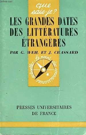 Seller image for LES GRANDES DATES DES LITTERATURES ETRANGERES for sale by Le-Livre