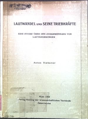 Imagen del vendedor de Lautwandel und seine Triebkrfte: Eine Studie ber den Zusammenhang von Lautnderungen; a la venta por books4less (Versandantiquariat Petra Gros GmbH & Co. KG)