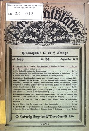 Seller image for Pneumatische Exegese - eine berechtigte theologische Forderung; in: 69. Jg. 12. Heft Pastoralbltter; for sale by books4less (Versandantiquariat Petra Gros GmbH & Co. KG)