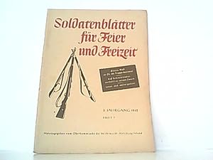 Seller image for Soldatenbltter fr Feier und Freizeit. 3. Jahrgang 1942. Heft 7. for sale by Antiquariat Ehbrecht - Preis inkl. MwSt.