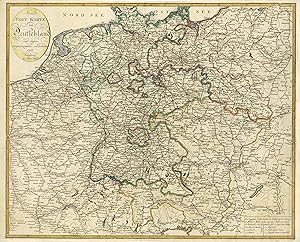 Bild des Verkufers fr Neueste Post Karte von Deutschland und dessen angrenzenden Laender 1803 - Augsburg bei Johan Walch':. zum Verkauf von Antiquariat Norbert Haas