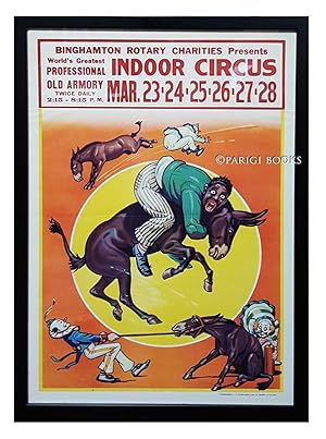 Imagen del vendedor de Vintage Binghamton Rotary Charities Indoor Circus Poster a la venta por Parigi Books, Vintage and Rare