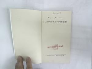 Seller image for Nationale Landwirtschaft. Stalling-Bcherei "Schriften an die Nation", Nr. 47. for sale by Antiquariat Bookfarm