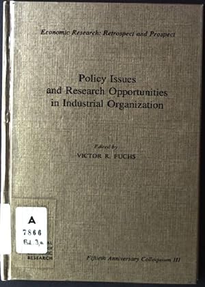 Immagine del venditore per Policy issues and research opportunities in industrial organization National Bureau of Economic Research, General Series, 96 venduto da books4less (Versandantiquariat Petra Gros GmbH & Co. KG)