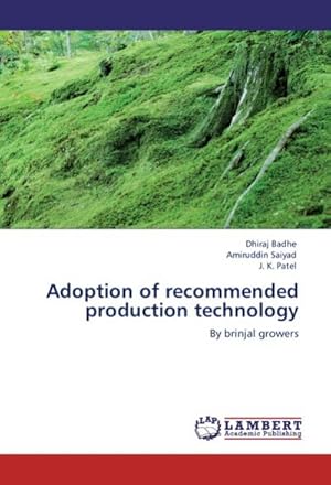 Seller image for Adoption of recommended production technology : By brinjal growers for sale by AHA-BUCH GmbH