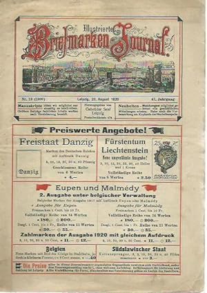 Illustriertes Briefmarken-Journal. 47. Jahrgang, Nr. 16, Leipzig, 28. August 1920.