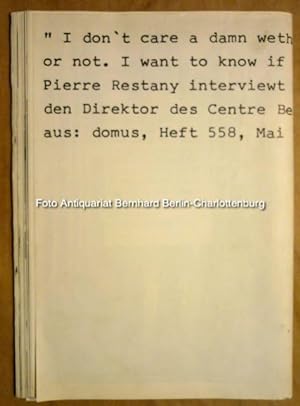 Bild des Verkufers fr Rechenschaftsbericht des Ateliers Kramer zum Verkauf von Antiquariat Bernhard