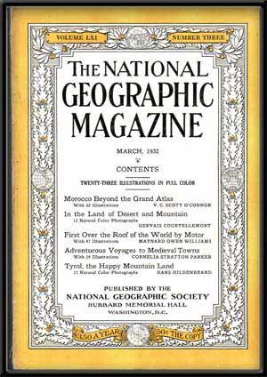 Immagine del venditore per The National Geographic Magazine, Volume LXII, Number Three (March, 1932) venduto da Cat's Cradle Books