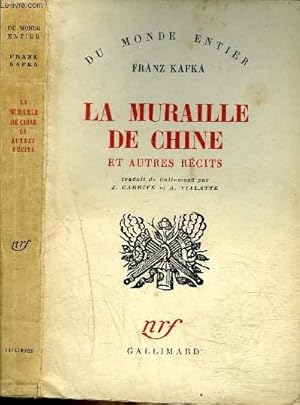 Bild des Verkufers fr LA MURAILLE DE CHINE ET AUTRES RECITS zum Verkauf von Le-Livre