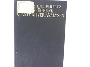 Seller image for Ausfhrung quantitativer Analysen. for sale by Antiquariat Bookfarm