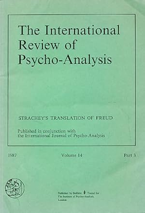 Bild des Verkufers fr The International Review of Psycho-Analysis. 1987, Volume 14, Part 3. The Institute of Psycho-Analysis, London. zum Verkauf von Fundus-Online GbR Borkert Schwarz Zerfa