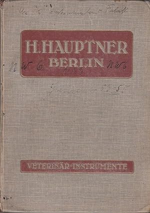 Katalog der Instrumenten-Fabrik für Tiermedizin H. Hauptner