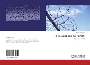 Seller image for To Prevent and To Punish : Genocidal Intent for sale by AHA-BUCH GmbH