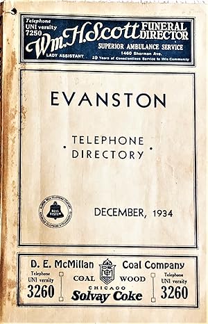 CHICAGO NORTH SHORE TELEPHONE DIRECTORY - DECEMBER, 1934