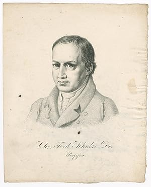 Bild des Verkufers fr Chr. Ferd. Schulze. Dr. Professor. - 1774-1850, Professor am Gynasium in Gotha -. Bste im Viertelprofil nach links. zum Verkauf von Galerie Joseph Fach GmbH