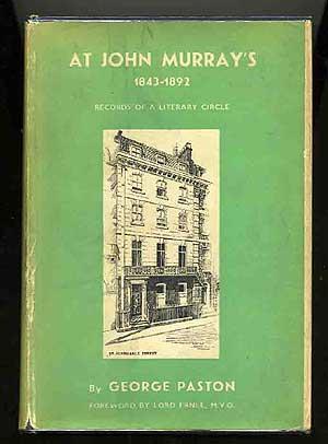 Bild des Verkufers fr At John Murray's 1843-1892 zum Verkauf von Between the Covers-Rare Books, Inc. ABAA