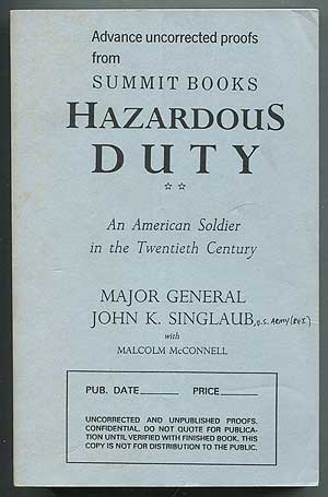 Bild des Verkufers fr Hazardous Duty: An American Soldier in the Twentieth Century zum Verkauf von Between the Covers-Rare Books, Inc. ABAA