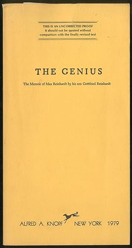 Bild des Verkufers fr The Genius zum Verkauf von Between the Covers-Rare Books, Inc. ABAA