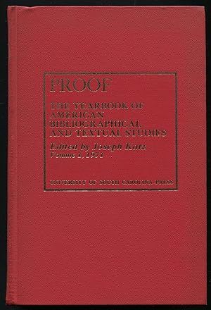 Seller image for Proof: The Yearbook of American Bibliographical and Textual Studies - Volume I, 1971 [only] for sale by Between the Covers-Rare Books, Inc. ABAA