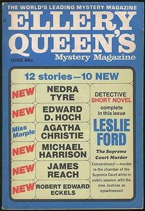 Bild des Verkufers fr June 1970: Ellery Queen's Mystery Magazine zum Verkauf von Between the Covers-Rare Books, Inc. ABAA