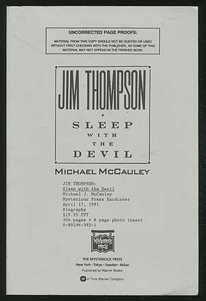 Seller image for Jim Thompson: Sleep with the Devil for sale by Between the Covers-Rare Books, Inc. ABAA