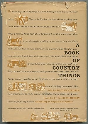 Bild des Verkufers fr A Book of Country Things zum Verkauf von Between the Covers-Rare Books, Inc. ABAA