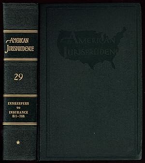 Bild des Verkufers fr American Jurisprudence, Vol. 29: Innkeepers to Insurance 1-788 zum Verkauf von Between the Covers-Rare Books, Inc. ABAA