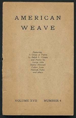 Seller image for American Weave: A Quarterly Magazine of Poetry for Enjoyment - Volume XVII, Number 4 for sale by Between the Covers-Rare Books, Inc. ABAA