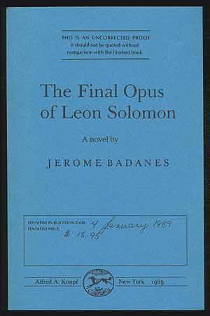 Imagen del vendedor de The Final Opus of Leon Solomon a la venta por Between the Covers-Rare Books, Inc. ABAA