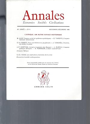 Annales / Economie Sociétés Civilisations - N°6 / novembre-décembre 1985